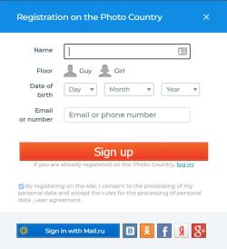 Fotostrana Registration